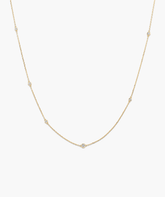 Multi Station Round Diamond Necklace