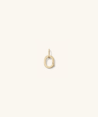 Gold Oval Charm Enhancer on a delicate chain, perfect for adding various charms and enhancing personal style.