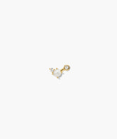 Single Celeste Pearl Triad Stud