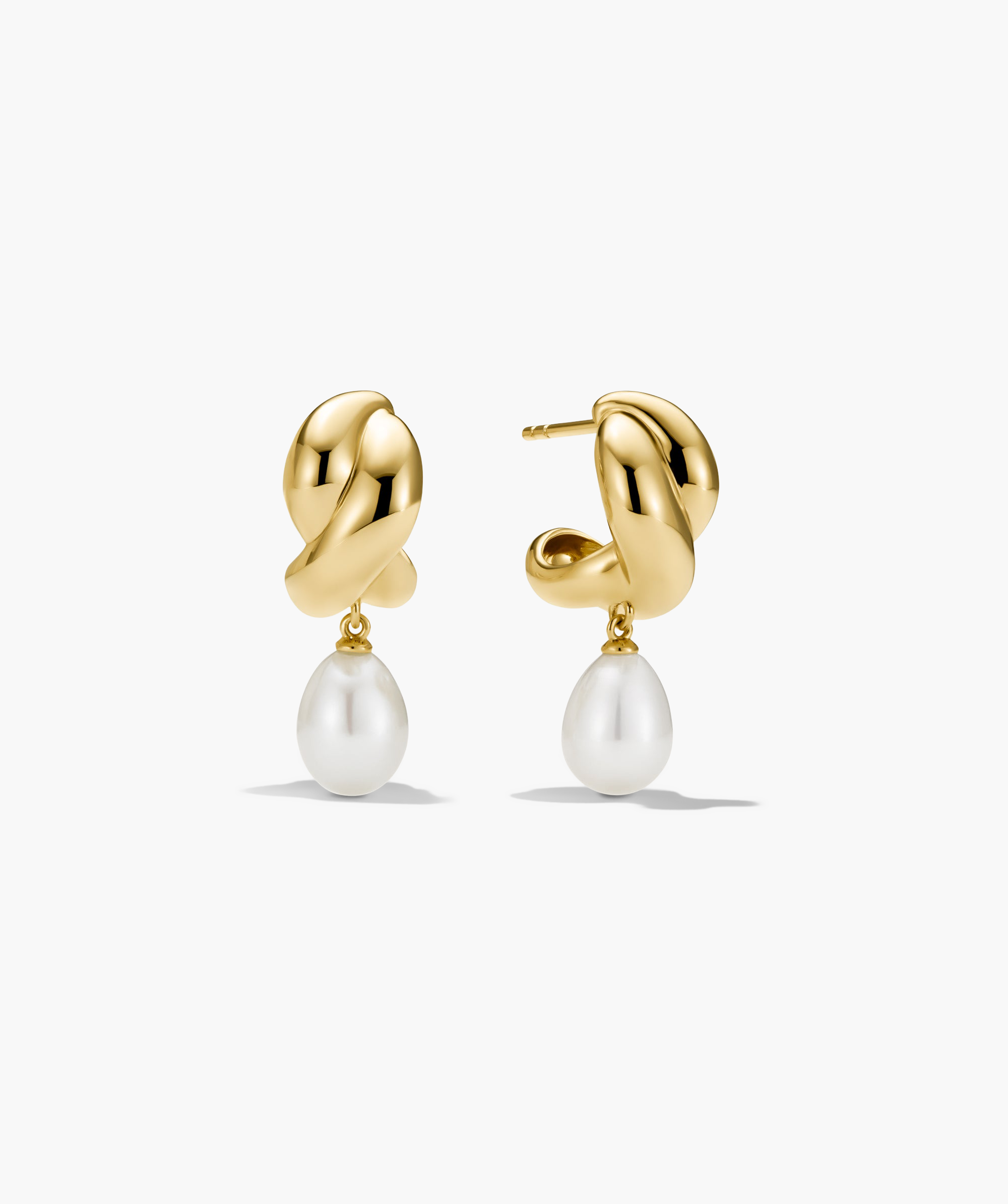 Dôme Brioche Pearl Drop Earring