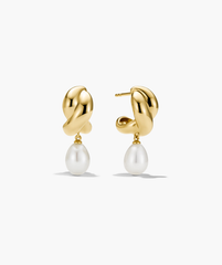 Dôme Brioche Pearl Drop Earring