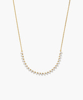 Lab Grown Sapphire Half Tennis Necklace