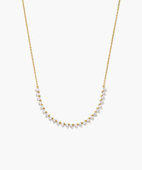Lab Grown Sapphire Half Tennis Necklace