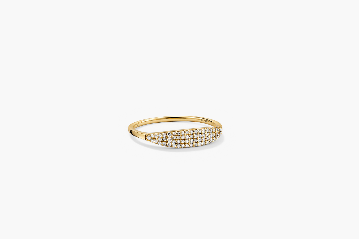 Pavé Diamond Slim Signet