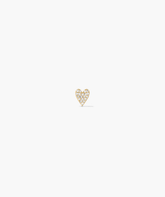 Piercing Studio - Single Pavé Diamond Heart Flat Back Stud