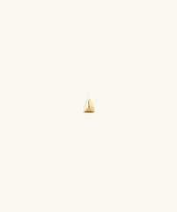 Piercing Studio - Puffy Pyramid Flat Back Stud, a minimalist gold triangle-shaped design, offering a soft yet striking geometric accessory for your collection.