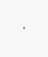 Piercing Studio - Single Turquoise Diamond Droplet Flat Back Stud