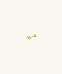 Celeste Lab Grown Diamond Triad Stud featuring three connected diamonds mimicking star constellations in prong and bezel settings, capturing an elegant celestial aesthetic.