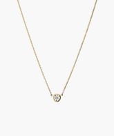 Bezel Lab Grown Diamond Necklace 0.5 ct
