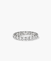 3mm Lab Grown Diamond Eternity Band, featuring a continuous row of sparkling lab-grown diamonds set in 14k solid gold, shown on a white background.