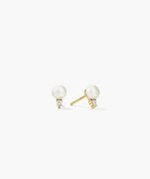 Lab Grown Sapphire Pearl Studs