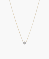 Large Pavé Diamond Round Necklace