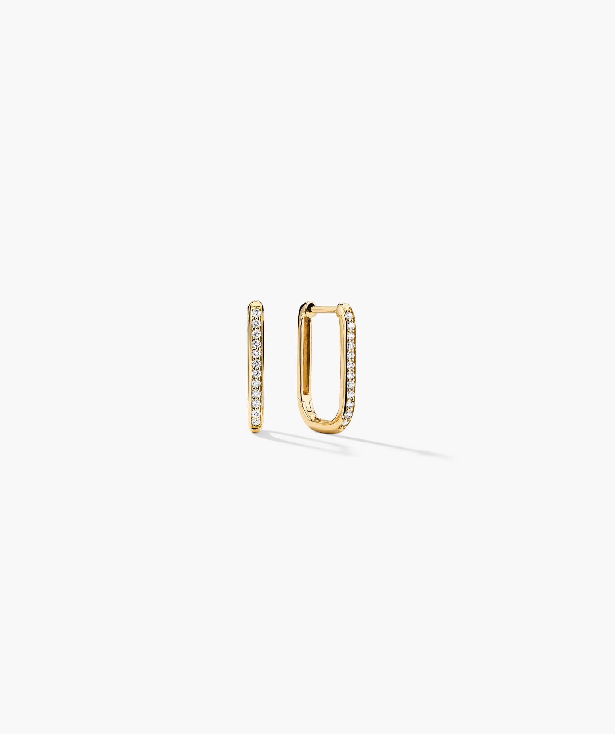 Pavé Diamond Small U Hoops