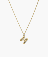 Organic Dôme Liquid Letter Pendant Necklace