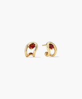 Organic Dôme Curve Gemstone Huggies