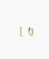 Pavé Lab Grown Sapphire Huggie Hoops