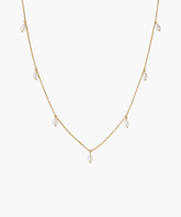 Tiny Pearl Station Necklace