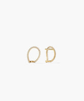 Interconnected Loop Pavé Diamond Studs