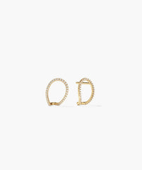 Interconnected Loop Pavé Diamond Studs