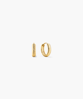 Charlotte Textured Huggie Hoops