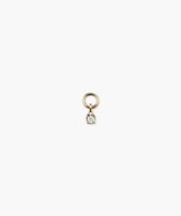 Mini Pear Diamond Hoop Charm