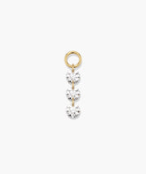 Triple Set Lab Grown Diamond Hoop Charm