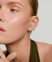 Swing Drilled Lab Grown Diamond Hoop Charm