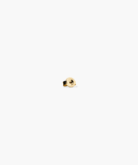 Close-up of the Mini Lotus Diamond Stud, a 14k solid gold ring with a lotus-shaped diamond, perfect for stacking.
