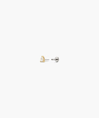 Pear Diamond Flat Back Stud featuring a pear-shaped diamond in a yellow-gold prong setting, paired with a matching screw-back, crafted in 14k solid gold.