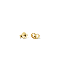 Butterfly Backing: Two gold-colored earring backs designed to securely hold stud earrings in place, ideal as replacements to prevent earring loss.
