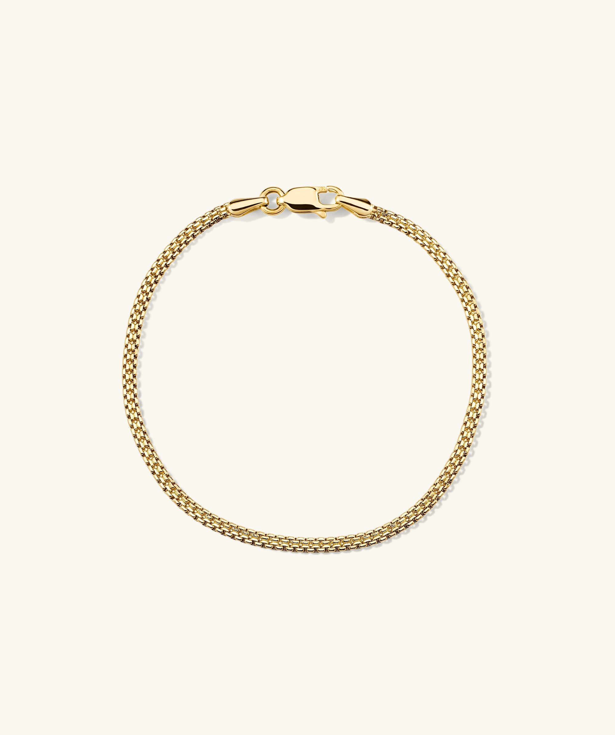 Timepiece Chain Bracelet, a sleek gold chain bracelet with a clasp, handcrafted in 14k solid yellow gold, showcasing timeless elegance and style.