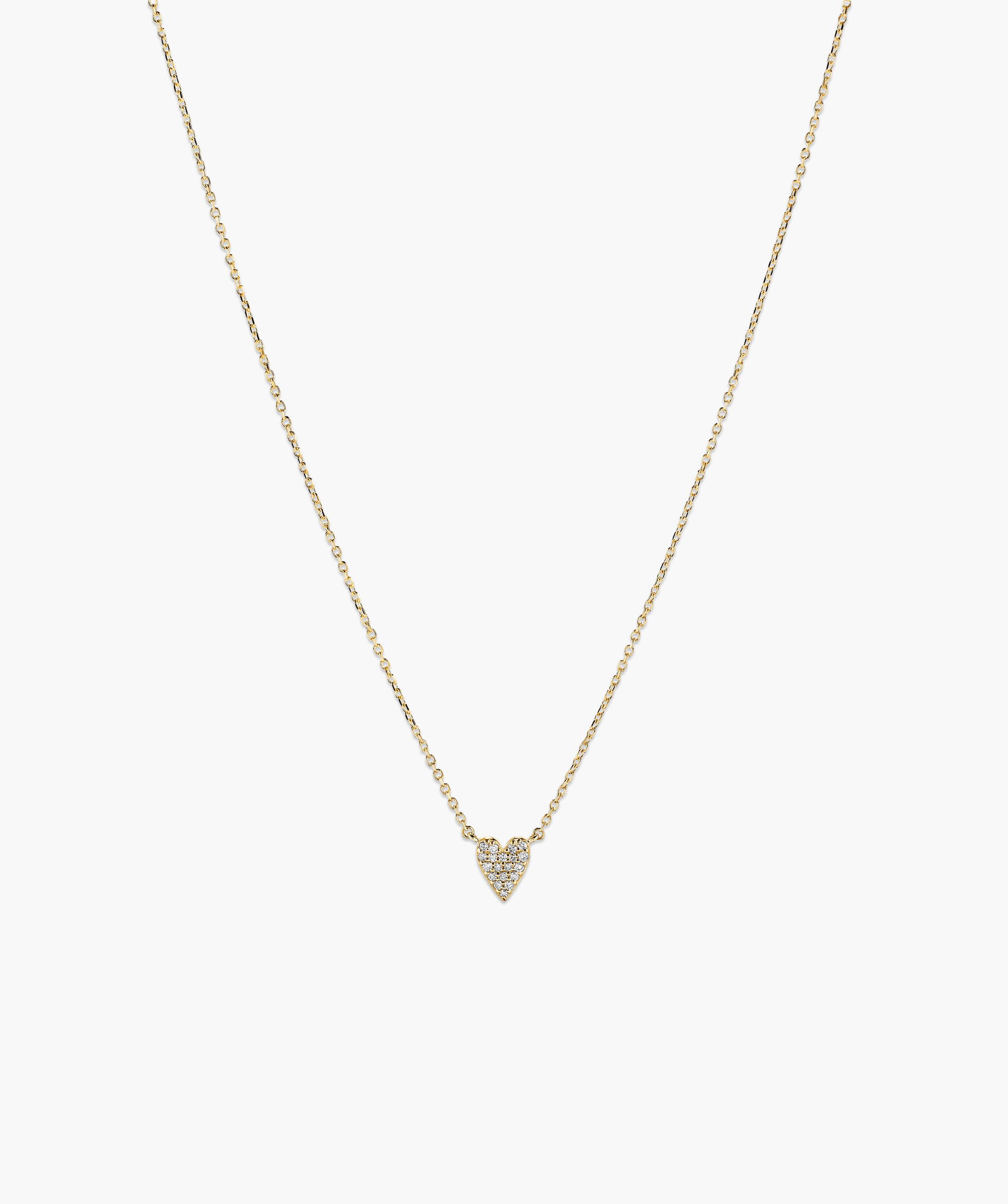 Mini Heart PavÃ© Diamond Necklace