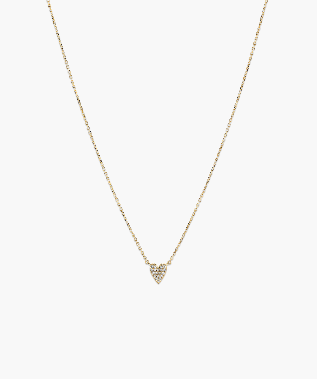 Mini Heart PavÃ© Diamond Necklace