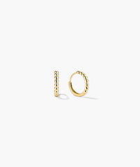 Beaded Huggie Hoops