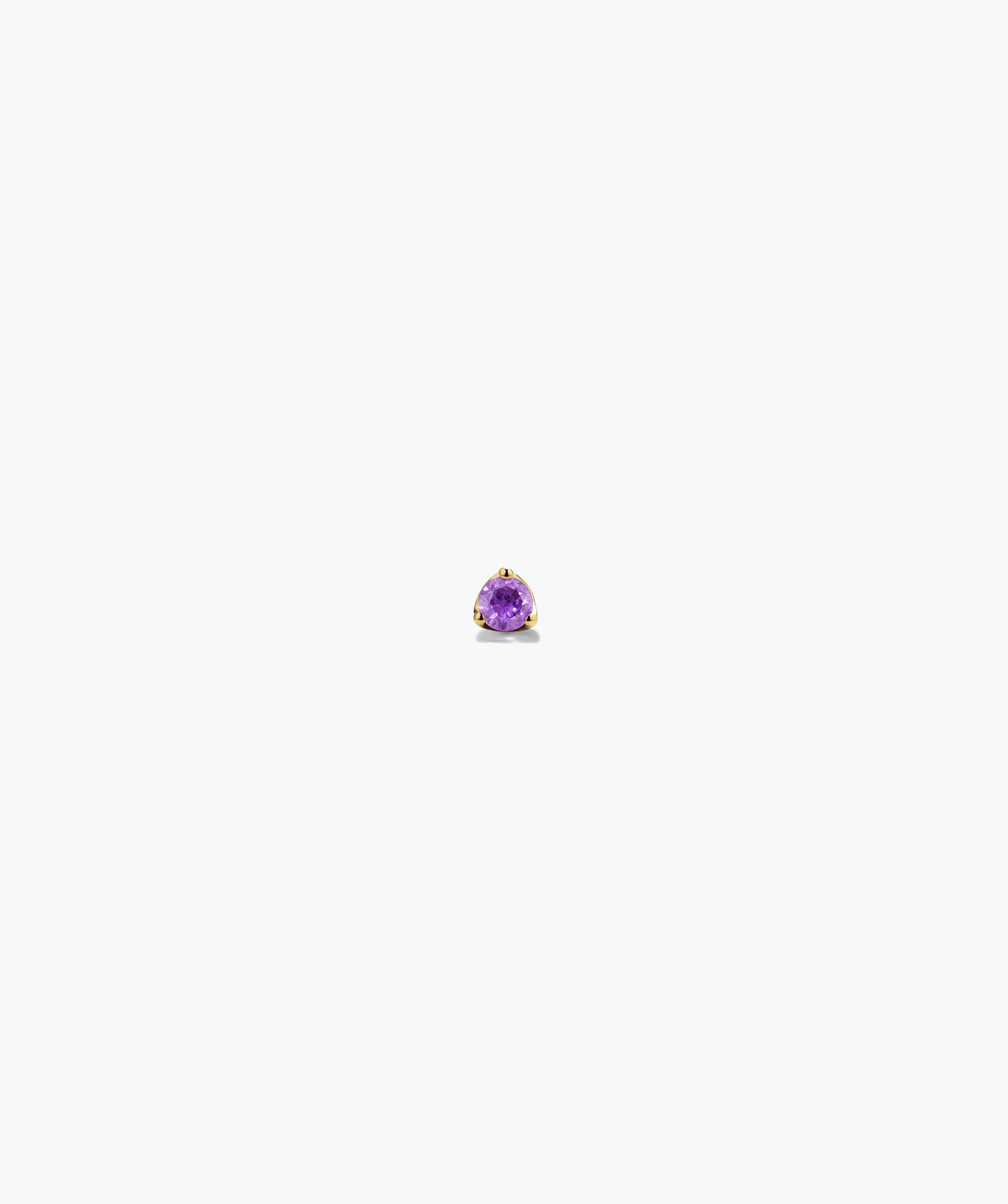 Gemstone Mini Stud earrings, designed for stacking, feature a single, round gemstone at the center, perfect for personalizing with a birthstone or favorite color.