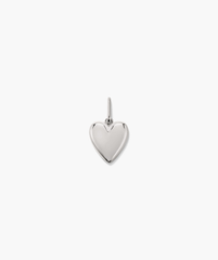 Puffy Heart Charm: A silver heart-shaped pendant, perfect for adding to a bracelet or necklace to celebrate your loves.