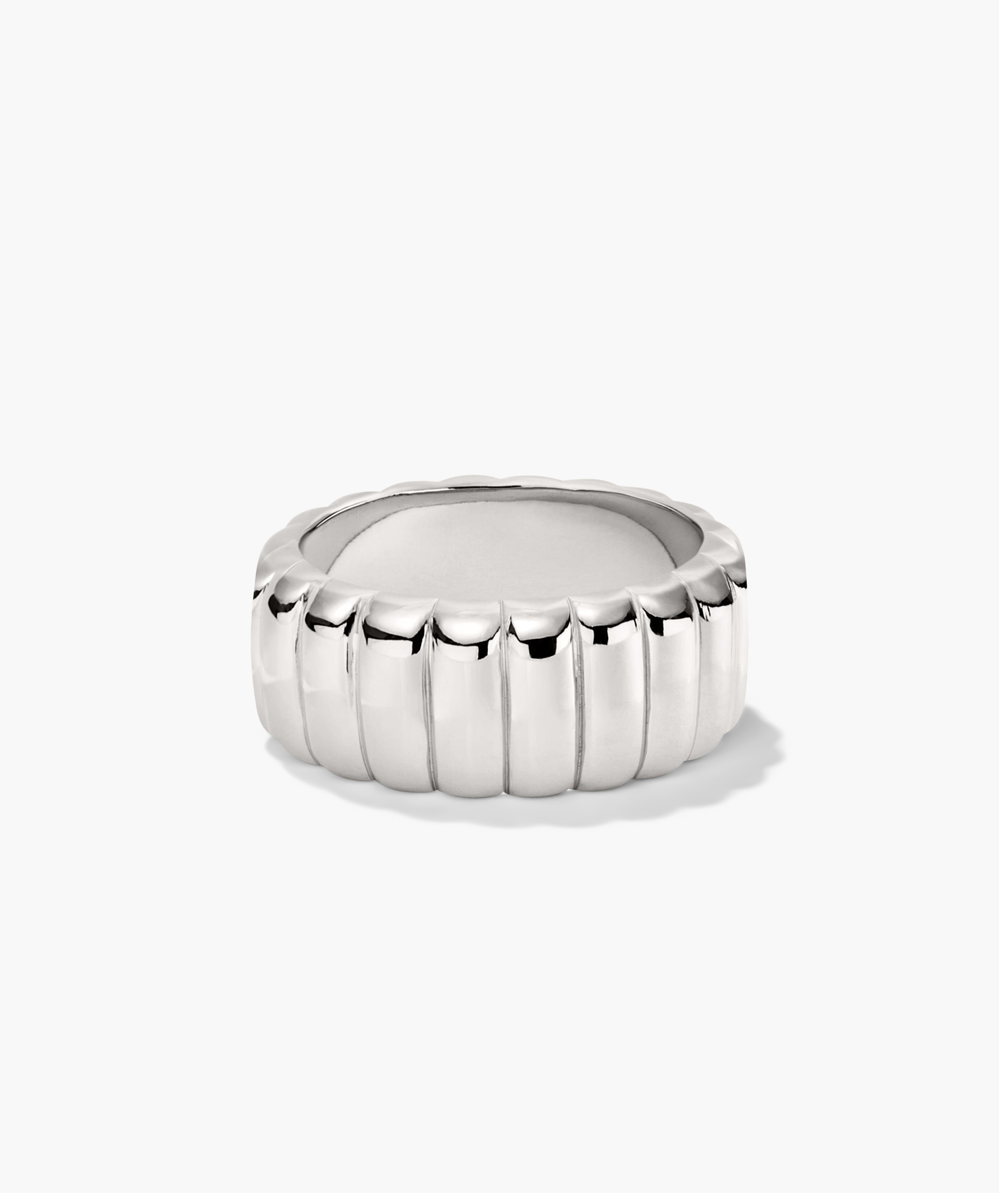 Charlotte Bold Ring: A silver ring with a sleek, polished finish, inspired by the classic French dessert, adding a touch of elegance to your patisserie style.