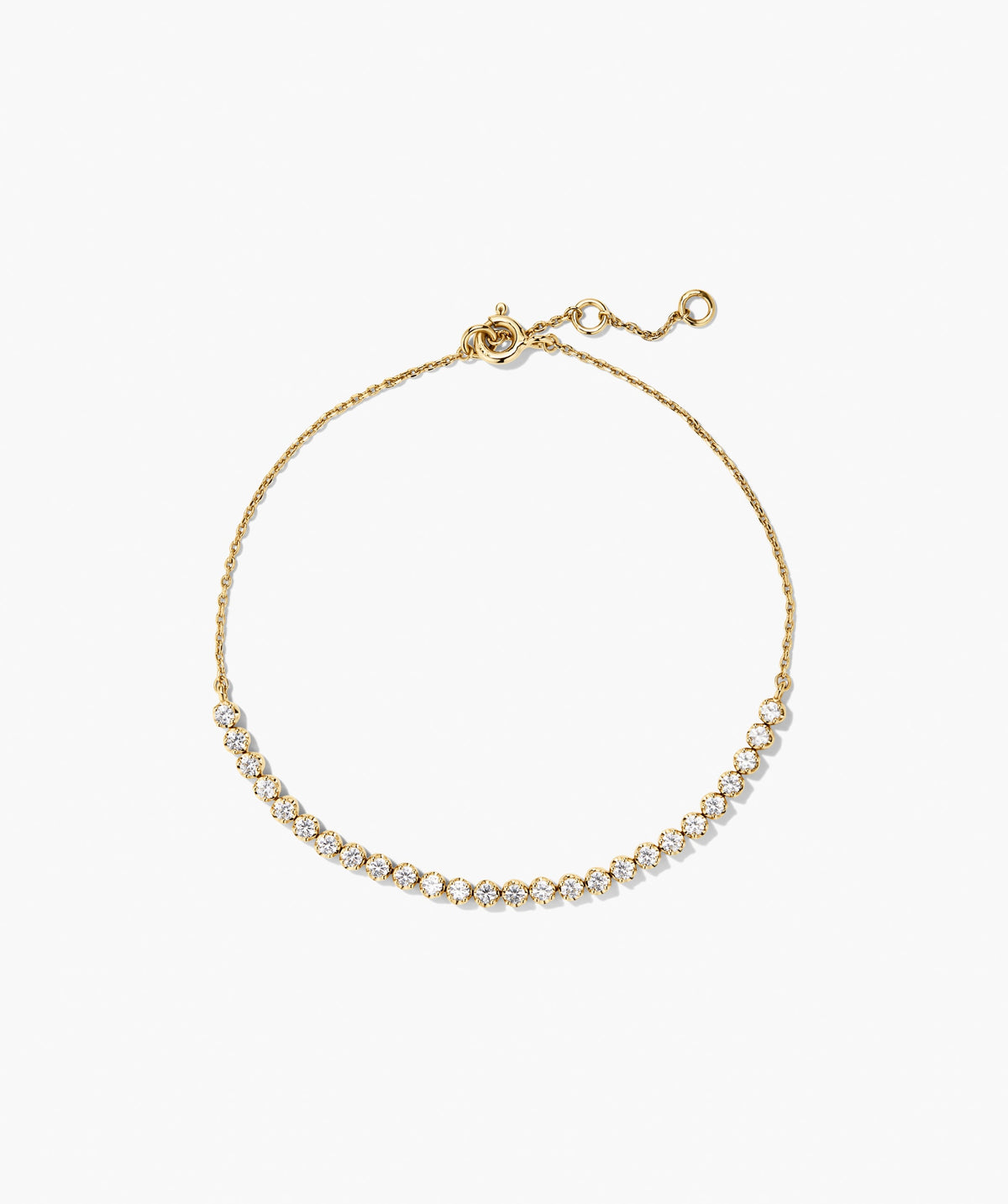 Lab Grown Sapphire Half Tennis Bracelet