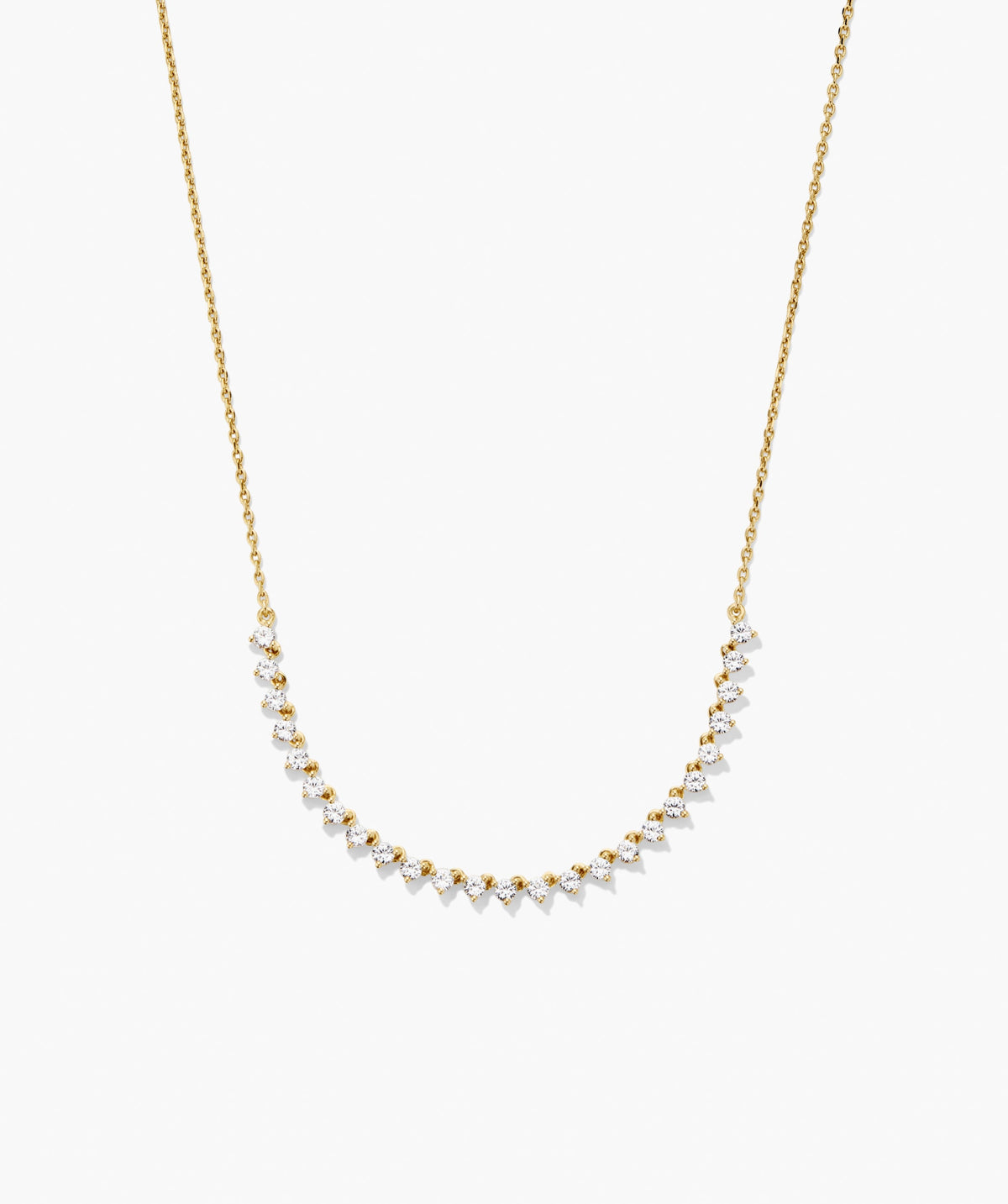 Lab Grown Sapphire Half Tennis Necklace