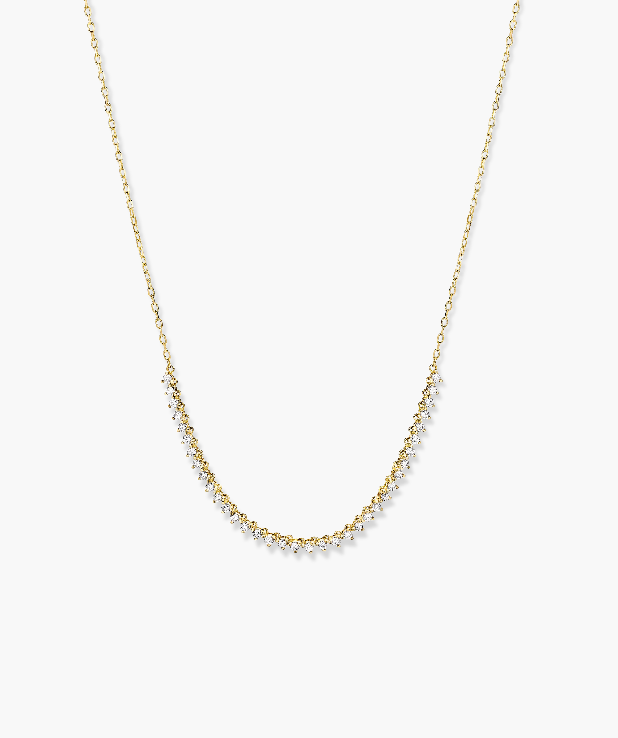 Diamond Half Tennis Necklace