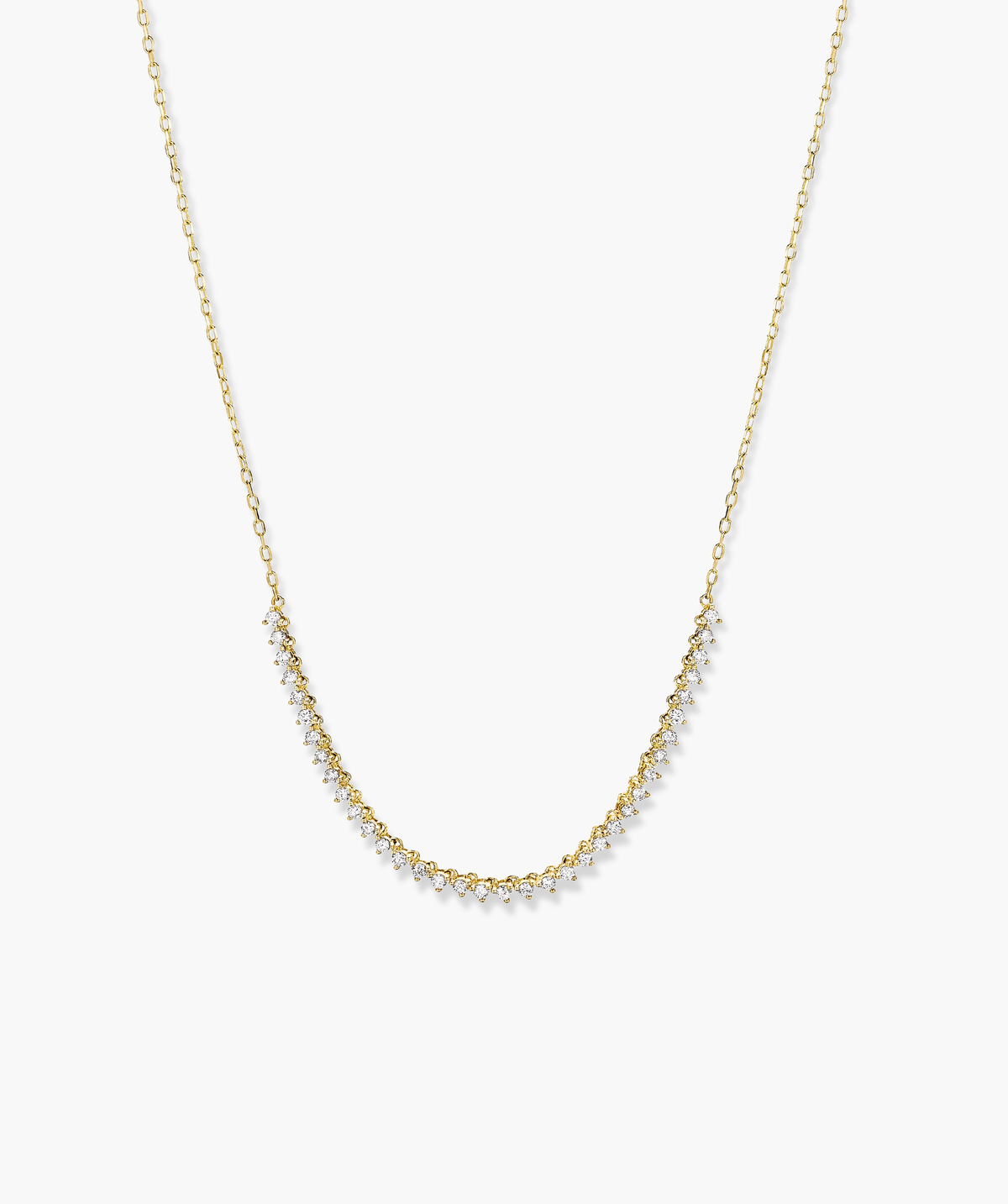 Diamond Half Tennis Necklace