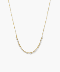 Diamond Half Tennis Necklace