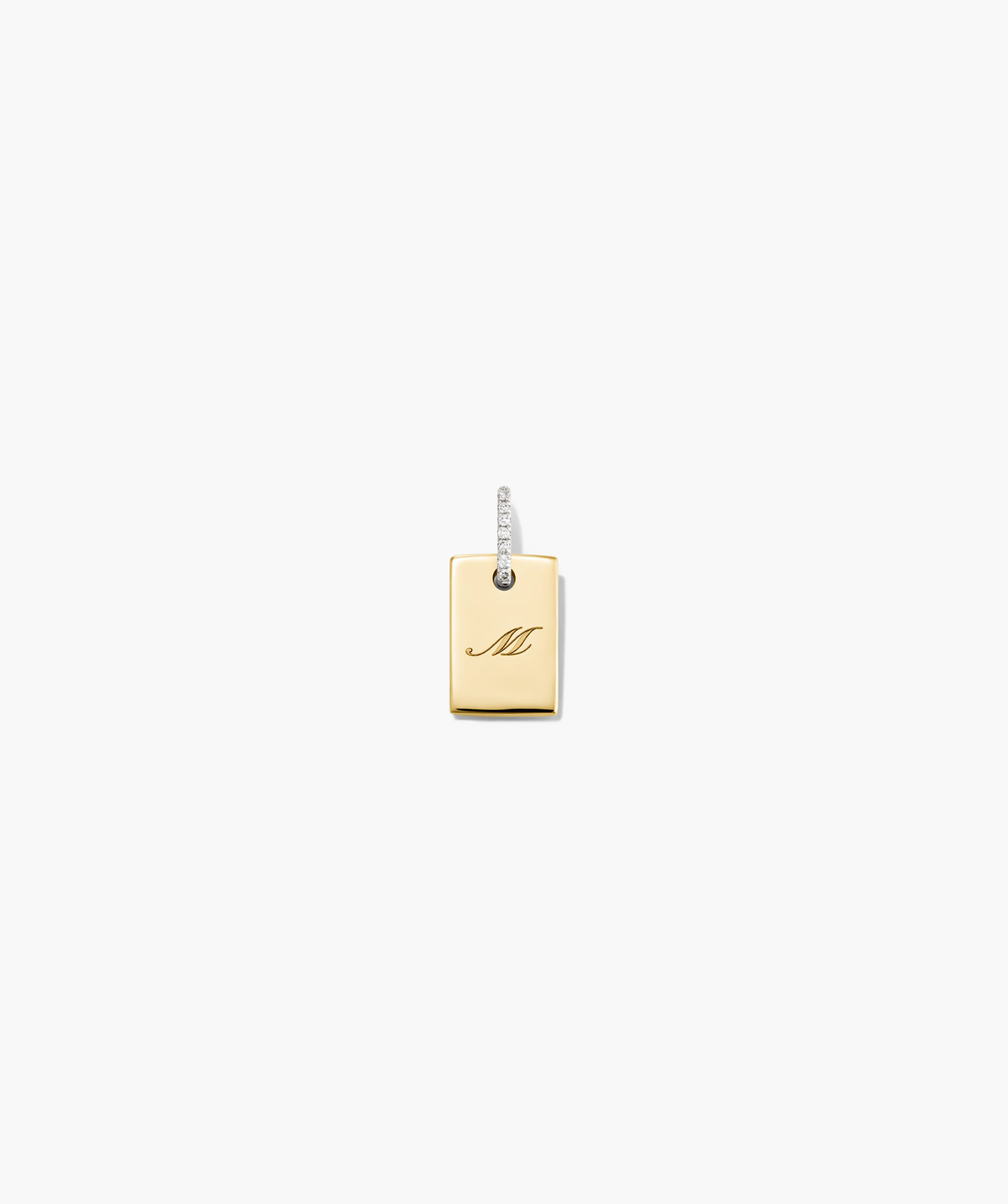 Tag PavÃ© Diamond Engravable Charm
