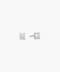 Lab Grown Diamond Round Studs 1 TCW, featuring a pair of sparkling earrings with lab grown diamonds set in 14k solid gold, showcasing their brilliance.