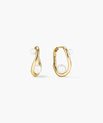 DÃ´me Figure Pearl Hoops