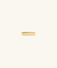 Gold Piercing Studio - Bar Flat Back Stud, rectangular design, on a white background, showcasing its simplicity and classic style for earring stacking.