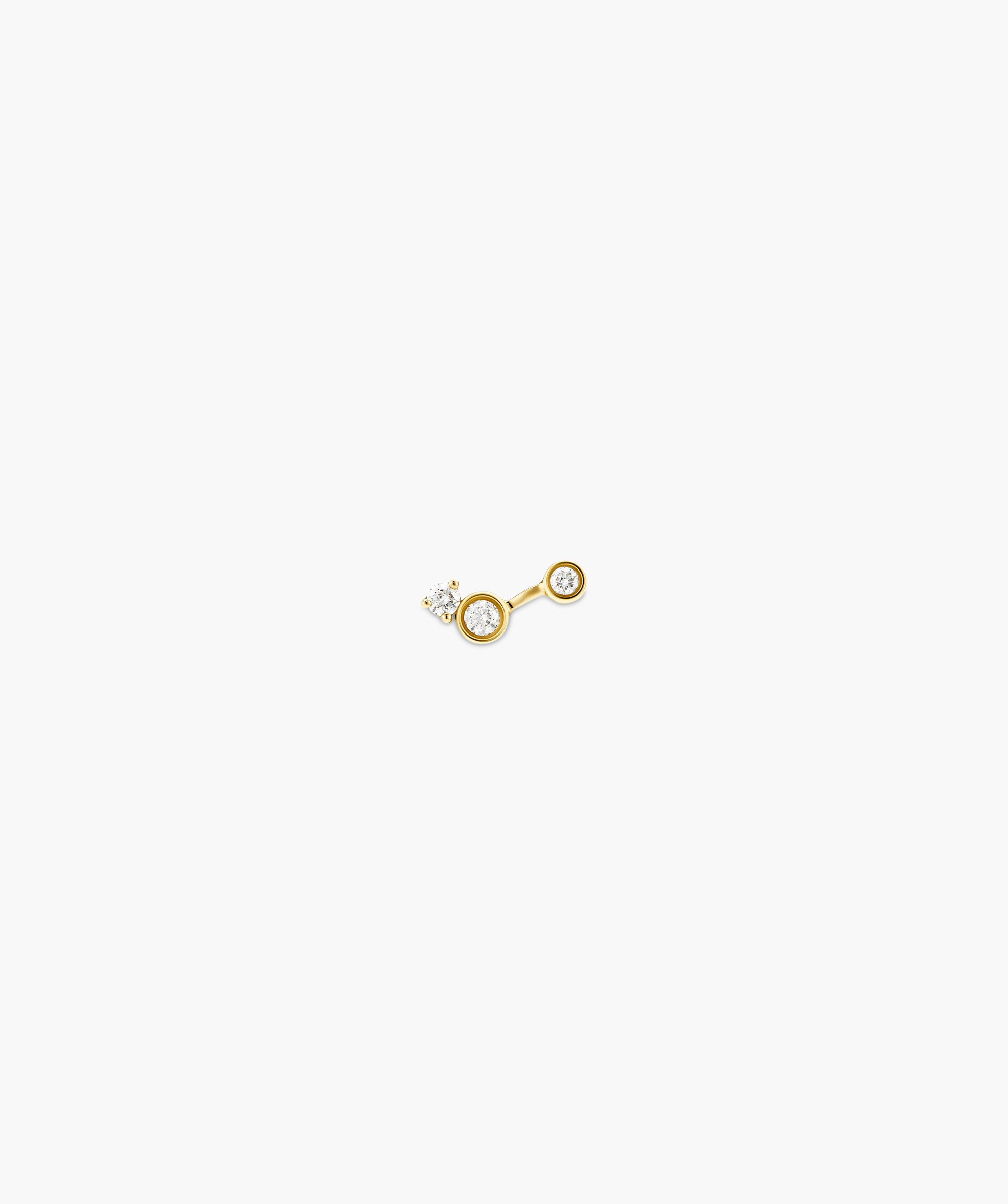 Single Celeste Lab Grown Diamond Triad Stud