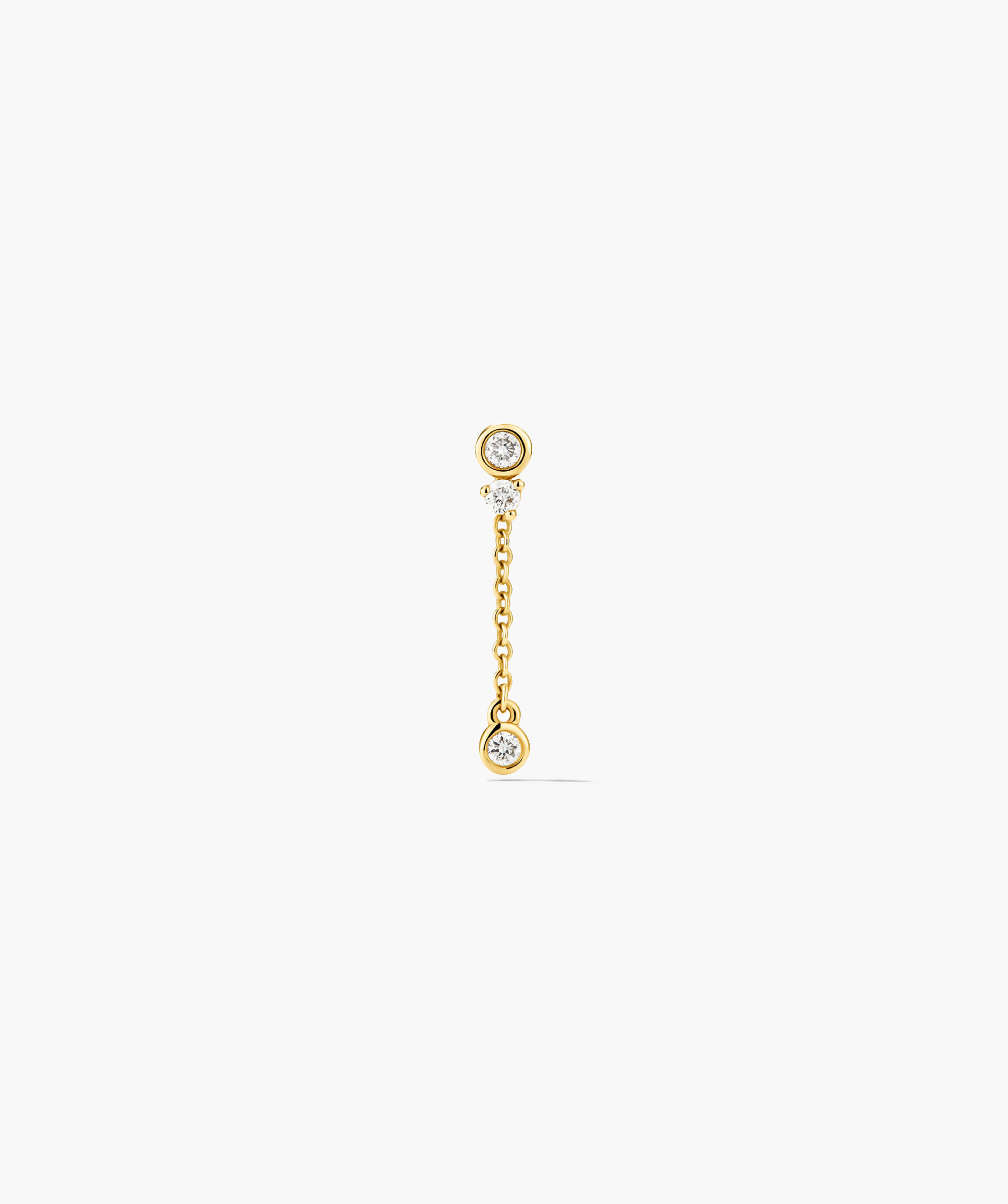 Single Celeste Lab Grown Diamond Chain Stud