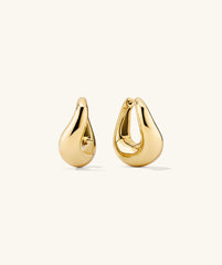 DÃ´me Figure Hoops: Sculptural 18k gold vermeil statement earrings, hand-crafted for artistic elegance.