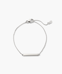 Engravable Bar Bracelet featuring a sleek silver design with a prominent bar, ideal for personal inscriptions or messages.
